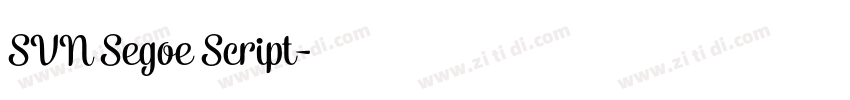 SVN Segoe Script字体转换